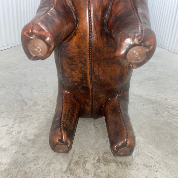 Vintage DIMITRI OMERSA Leather Elephant Abercrombie Fitch Footstool Ottoman RARE - Picture 14 of 16